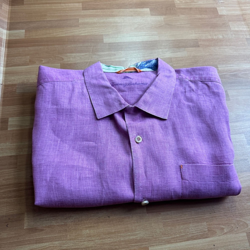 Tommy Bahama linen short sleeve shirt size Large